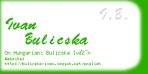 ivan bulicska business card